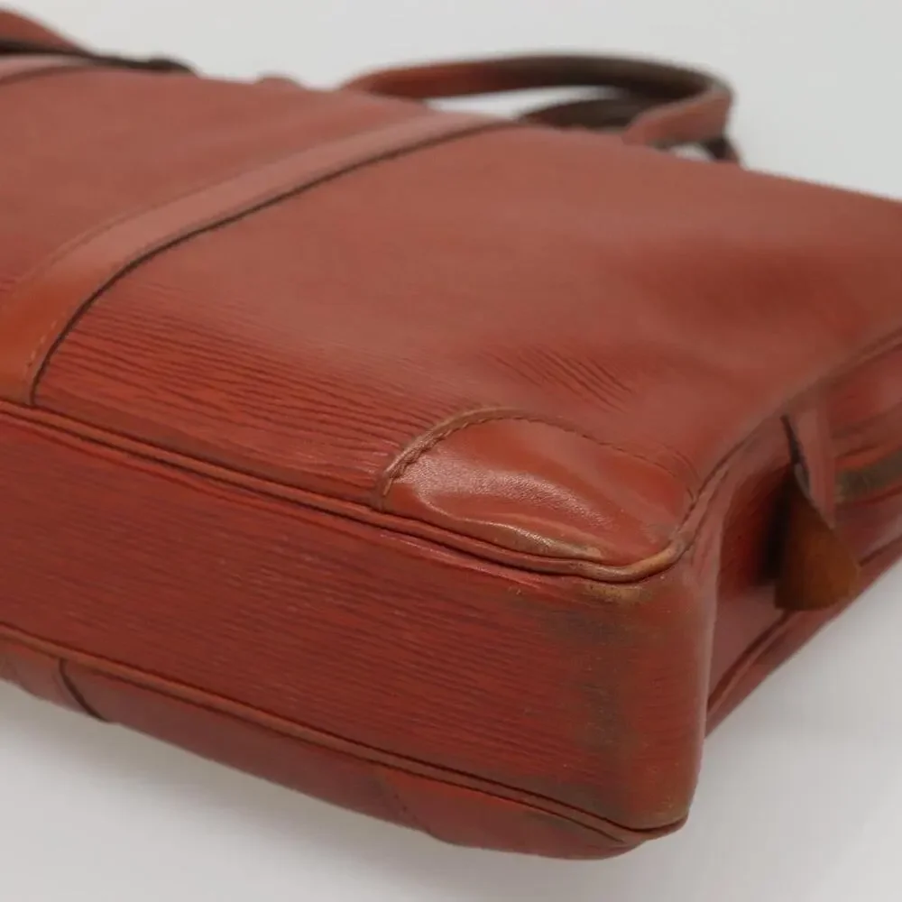 Louis Vuitton Epi Porte Documents Voyage Business Bag Brown